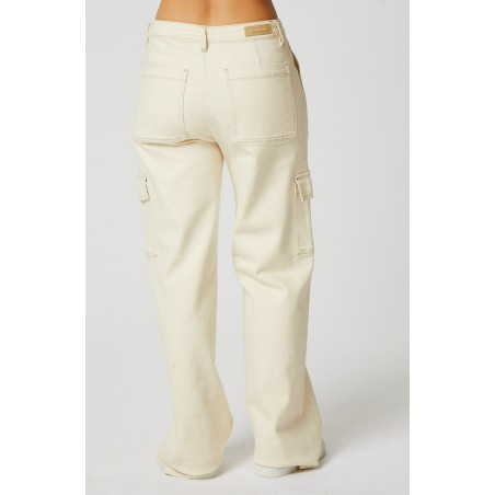 Limited Edition Erin Cargo Straight Leg Jeans | Cream Latest Edition