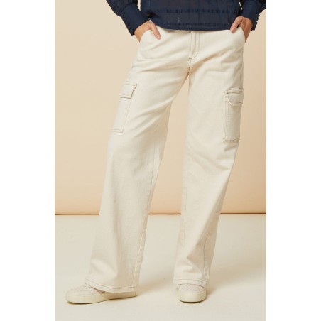 Limited Edition Erin Cargo Straight Leg Jeans | Cream Latest Edition