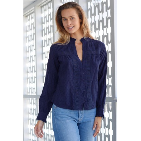 Limited Edition Carrie Blouse | Navy In Stock