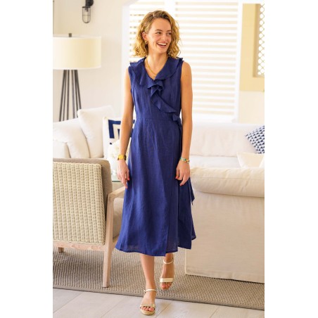 Limited Edition Cecily Wrap Dress | Navy Limited Stock