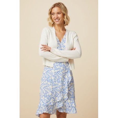 Limited Edition Chelsea EcoVero™ Wrap Dress | Pale Blue/White New Stock