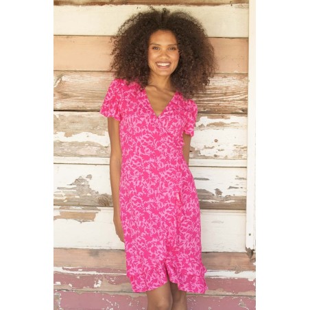 Limited Edition Chelsea EcoVero™ Wrap Dress | Pink/Pink Just In