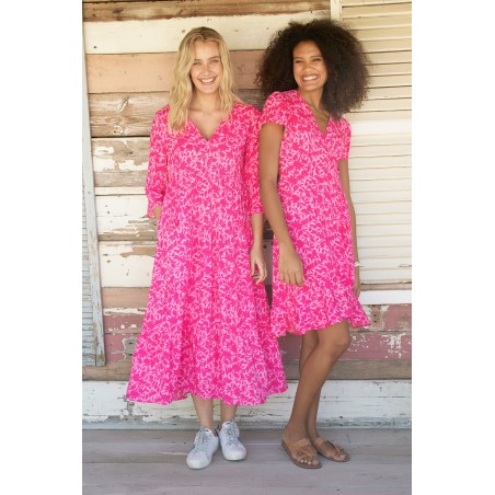 Limited Edition Chelsea EcoVero™ Wrap Dress | Pink/Pink Just In