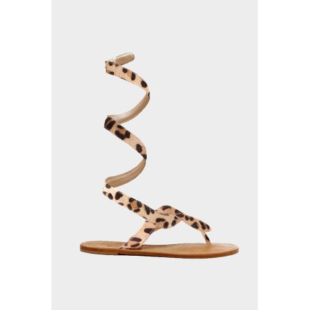 Limited Edition Cobra Wrap Sandals | Leopard Ready for Shipment