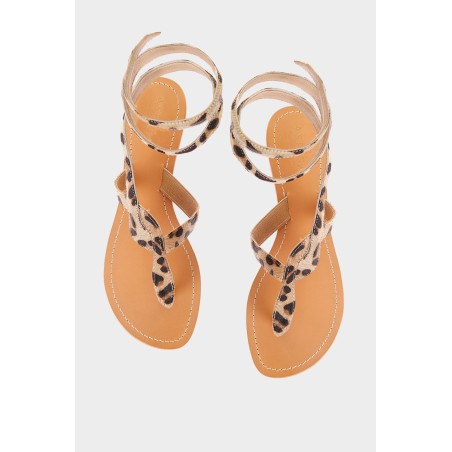 Limited Edition Cobra Wrap Sandals | Leopard Ready for Shipment