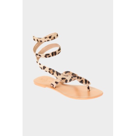 Limited Edition Cobra Wrap Sandals | Leopard Ready for Shipment