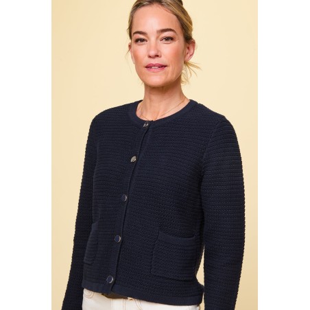 Limited Edition Constanza Cardigan | Navy Immediate Availability