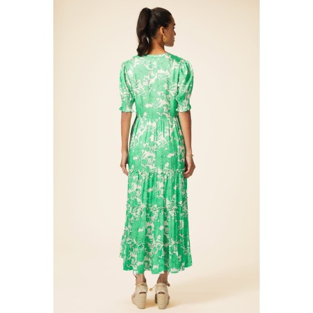 Limited Edition Cordelia Dress | Lined Floral Cream/Green