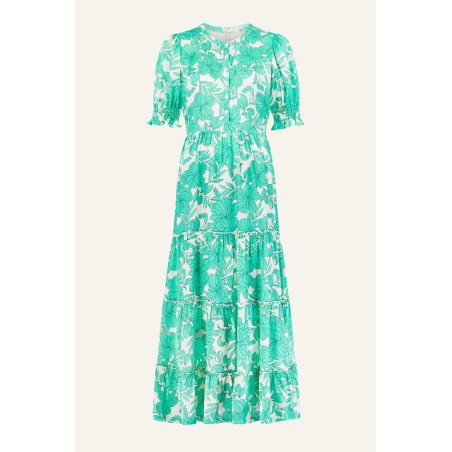 Limited Edition Cordelia Dress | Lined Floral Cream/Green