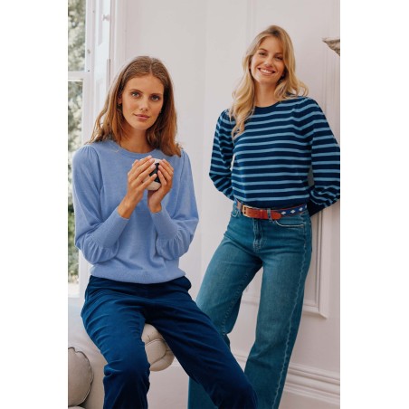 Limited Edition Merino Wool Crew Neck Jumper | Serene Blue Latest Edition