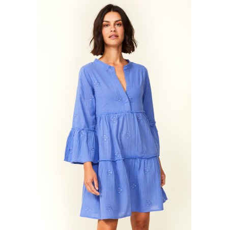 Limited Edition Cristina Embroidered Kaftan | Marina Blue On Hand Now