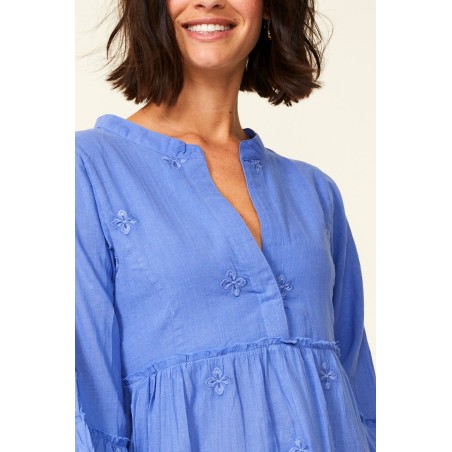 Limited Edition Cristina Embroidered Kaftan | Marina Blue On Hand Now