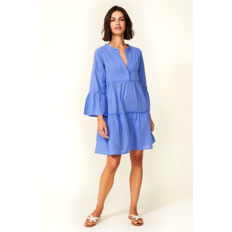 Limited Edition Cristina Embroidered Kaftan | Marina Blue On Hand Now