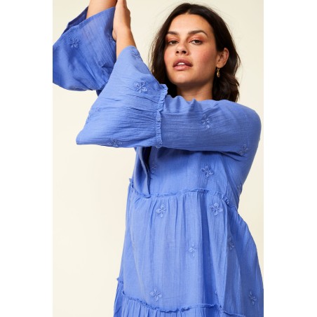 Limited Edition Cristina Embroidered Kaftan | Marina Blue On Hand Now