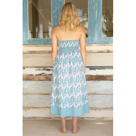 Limited Edition Delsie Dress | Garden Teal/Rust In Stock