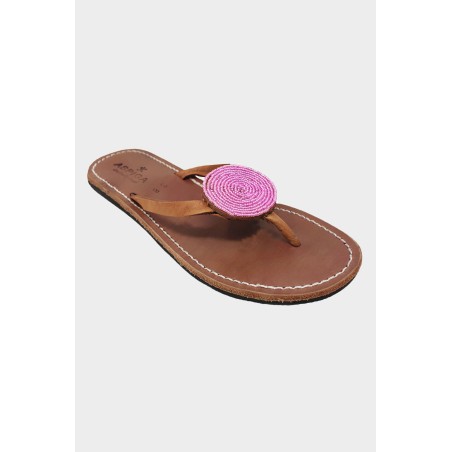 Limited Edition Disc Leather Sandals | Pink New Collection