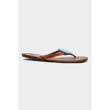 Limited Edition Disc Leather Sandals | Turquoise Just In