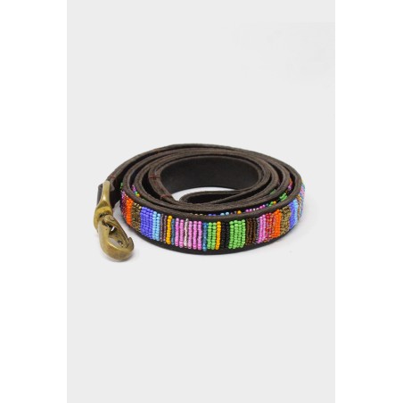 Limited Edition Dog Lead | Multishine on Coffee Leather Immediate Availability