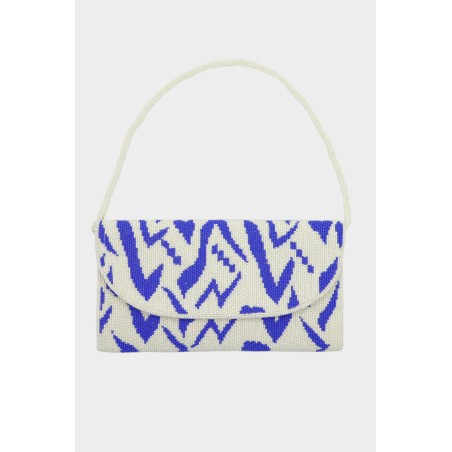 Limited Edition Beaded Clutch Bag | Blue/White Ready for Shipment