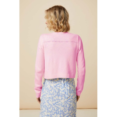 Limited Edition Merino Wool Edge To Edge Cardigan | Pale Pink Fresh Release