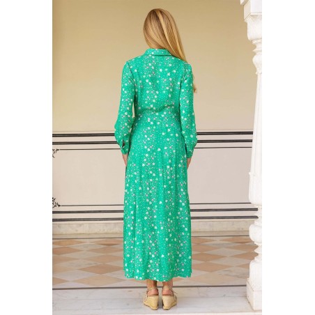 Limited Edition Eliza EcoVero™ Shirt Dress | Ditsy Patchwork Green Just Launched