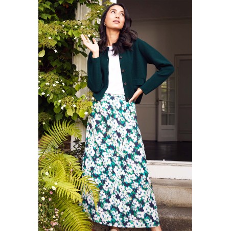 Limited Edition Elodie Skirt | Hazy Floral Navy/Cream/Green New Release