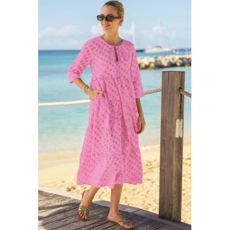 Limited Edition Emma Cotton Dress | Periwinkle Pink On Hand Now