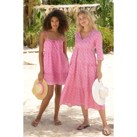 Limited Edition Emma Cotton Dress | Periwinkle Pink On Hand Now