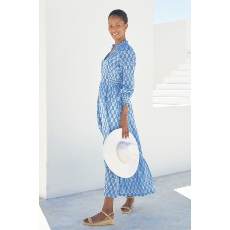 Limited Edition Emmeline Maxi Dress | Blue/White New Collection