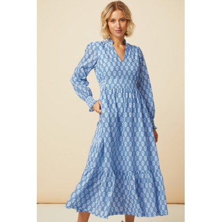 Limited Edition Emmeline Maxi Dress | Blue/White New Collection