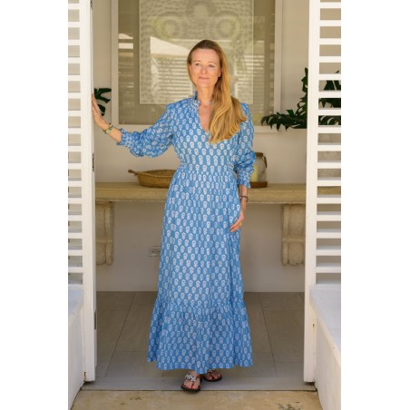 Limited Edition Emmeline Maxi Dress | Blue/White New Collection