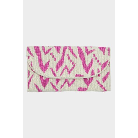 Limited Edition Beaded Clutch Bag | Pink/White Fresh Release