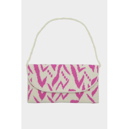 Limited Edition Beaded Clutch Bag | Pink/White Fresh Release