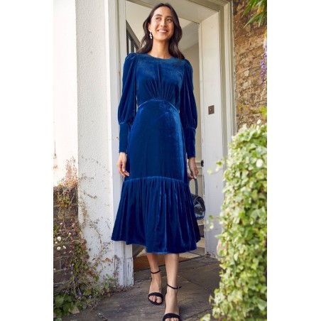 Limited Edition Esmee Velvet Dress | Blue Sapphire New Release