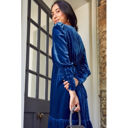 Limited Edition Esmee Velvet Dress | Blue Sapphire New Release