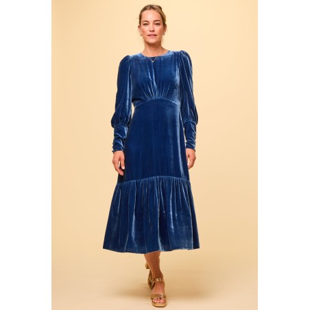 Limited Edition Esmee Velvet Dress | Blue Sapphire New Release