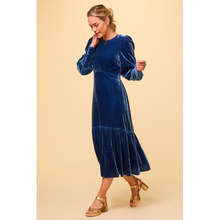 Limited Edition Esmee Velvet Dress | Blue Sapphire New Release