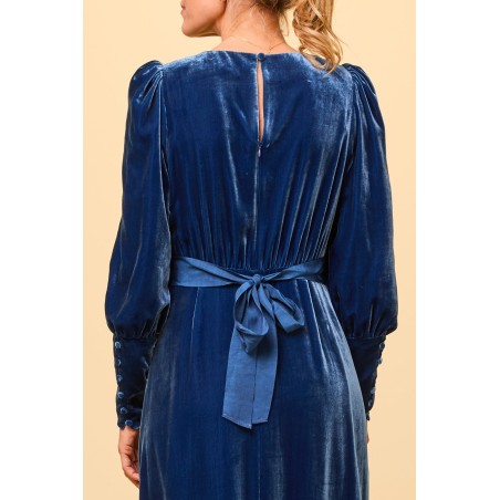 Limited Edition Esmee Velvet Dress | Blue Sapphire New Release