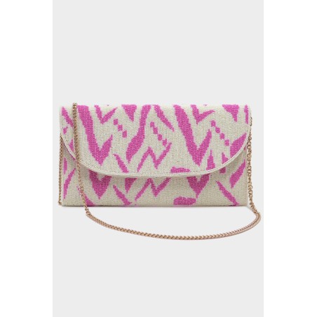 Limited Edition Beaded Clutch Bag | Pink/White Fresh Release