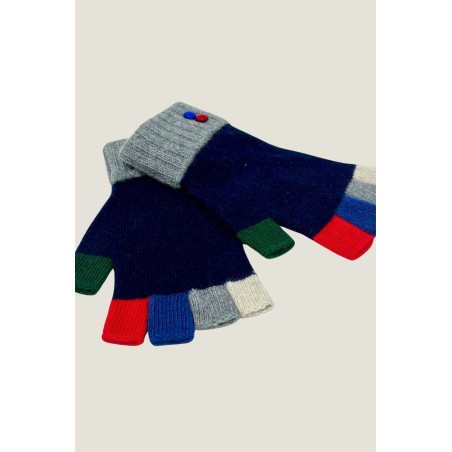 Limited Edition Fingerless Gloves | Navy/Grey Available for Immediate Shipping