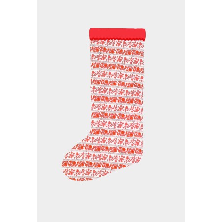 Limited Edition Christmas Stocking | Linear Botanical Red/Cream Just Launched