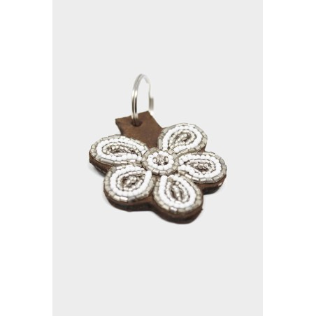 Limited Edition Flower Keyring | White/Silver On Hand Now