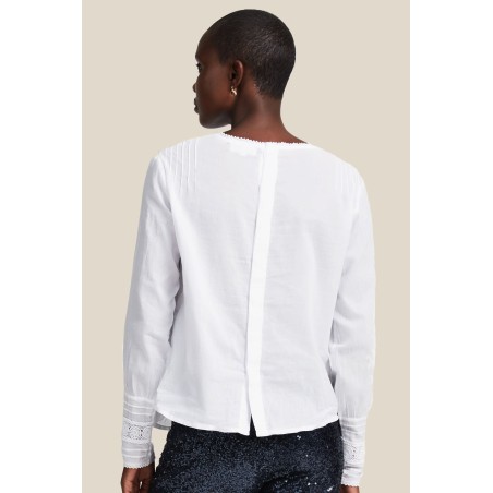 Limited Edition Gina Frill Dobby Blouse | White Hot New Item