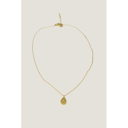 Limited Edition Glass Teardrop Necklace | Gold New Stock