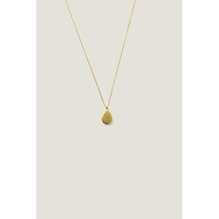 Limited Edition Glass Teardrop Necklace | Gold New Stock