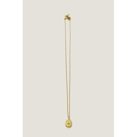 Limited Edition Glass Teardrop Necklace | Gold New Stock