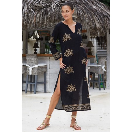 Limited Edition Guadalupe Maxi Tunic | Black/Gold Latest Edition