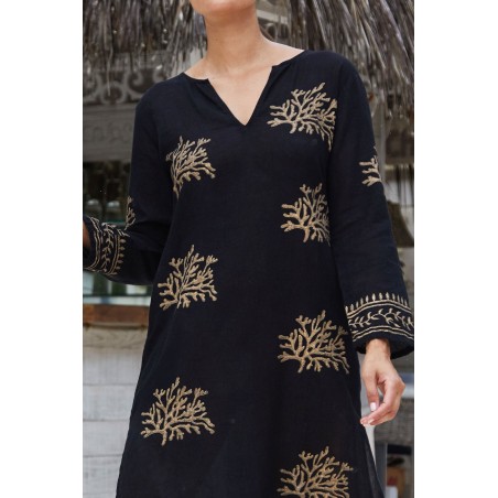 Limited Edition Guadalupe Maxi Tunic | Black/Gold Latest Edition