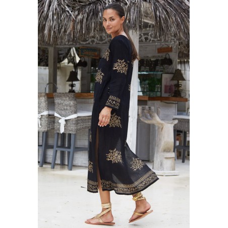 Limited Edition Guadalupe Maxi Tunic | Black/Gold Latest Edition