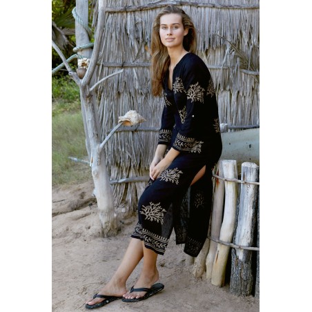 Limited Edition Guadalupe Maxi Tunic | Black/Gold Latest Edition